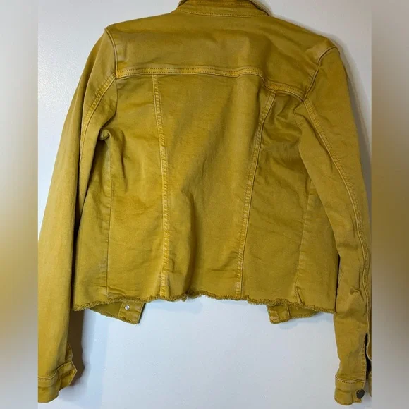 Kut from the Kloth Yellow Jean Jacket Cropped Style - Picture 5 of 5